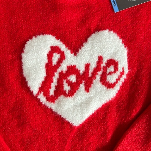 Girl's Vince Camuto Love Heart Valentine's Day Red and White Sweater -NWT - Picture 2 of 8